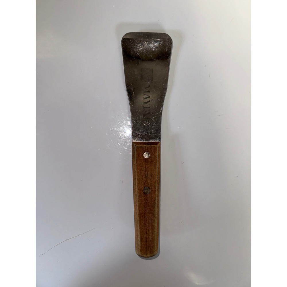 Vintage Maytag Advertising Spatula Warco Stainless Steel Wood Handle Scraper